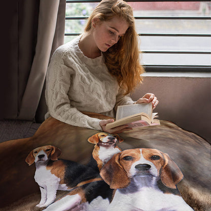 50" x 60" Beagle Plush Minky Blanket