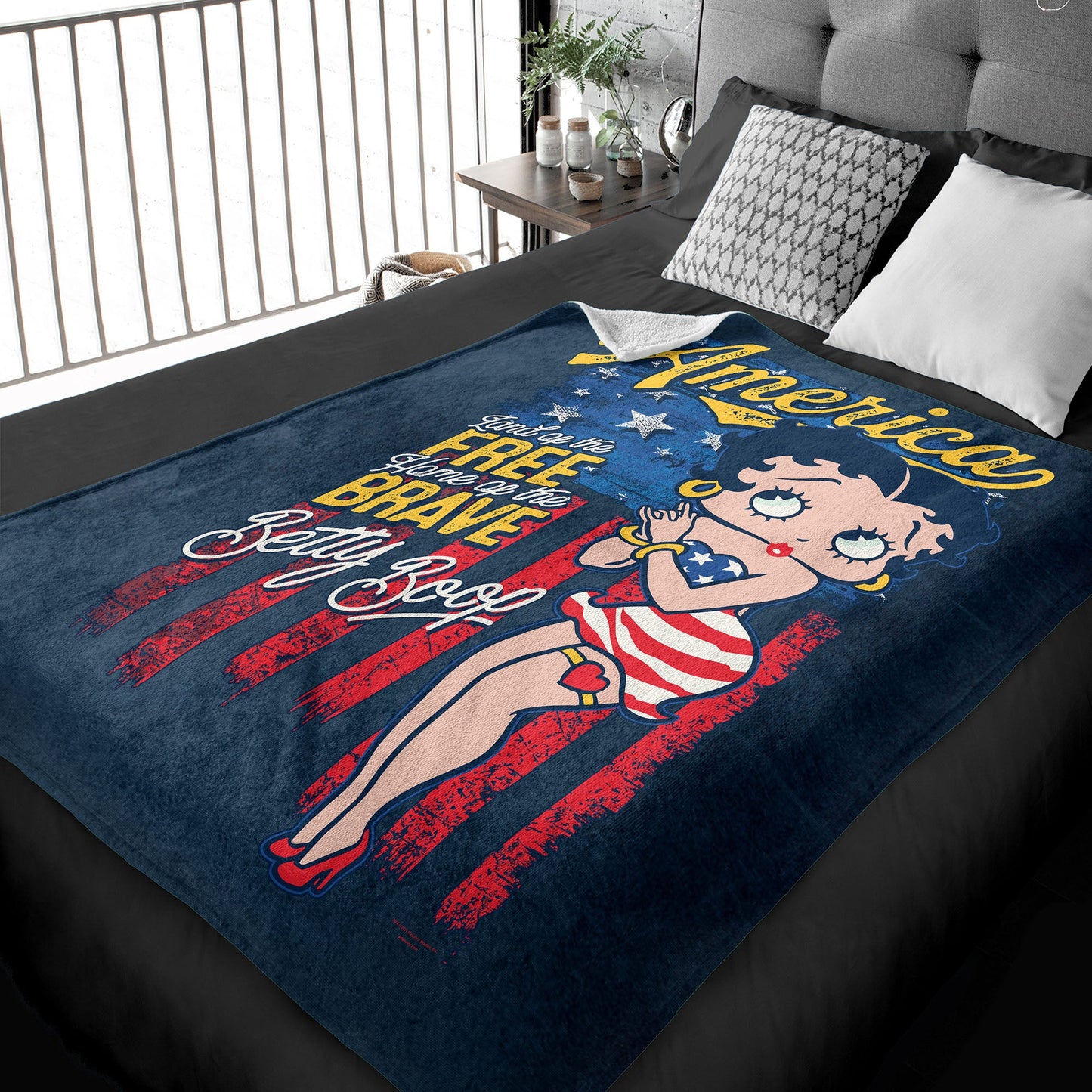 50" x 60" Betty Boop Plush Minky Blanket