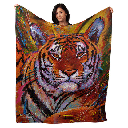 50" x 60" Tiger Plush Minky Blanket