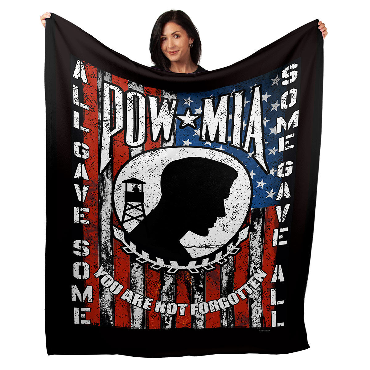 50" x 60" Pow Mia Plush Minky Blanket