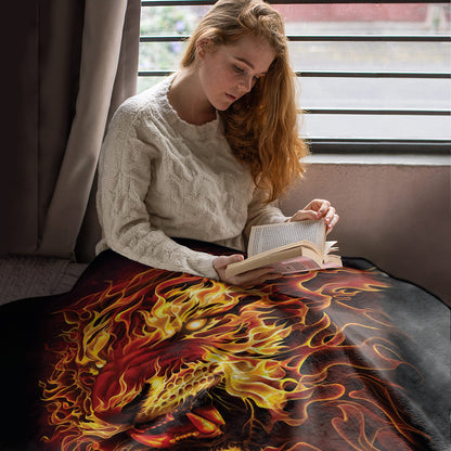 50" x 60" Fire Tiger Plush Minky Blanket