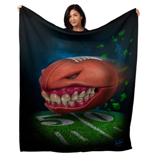 50" x 60" Monster Football Plush Minky Blanket