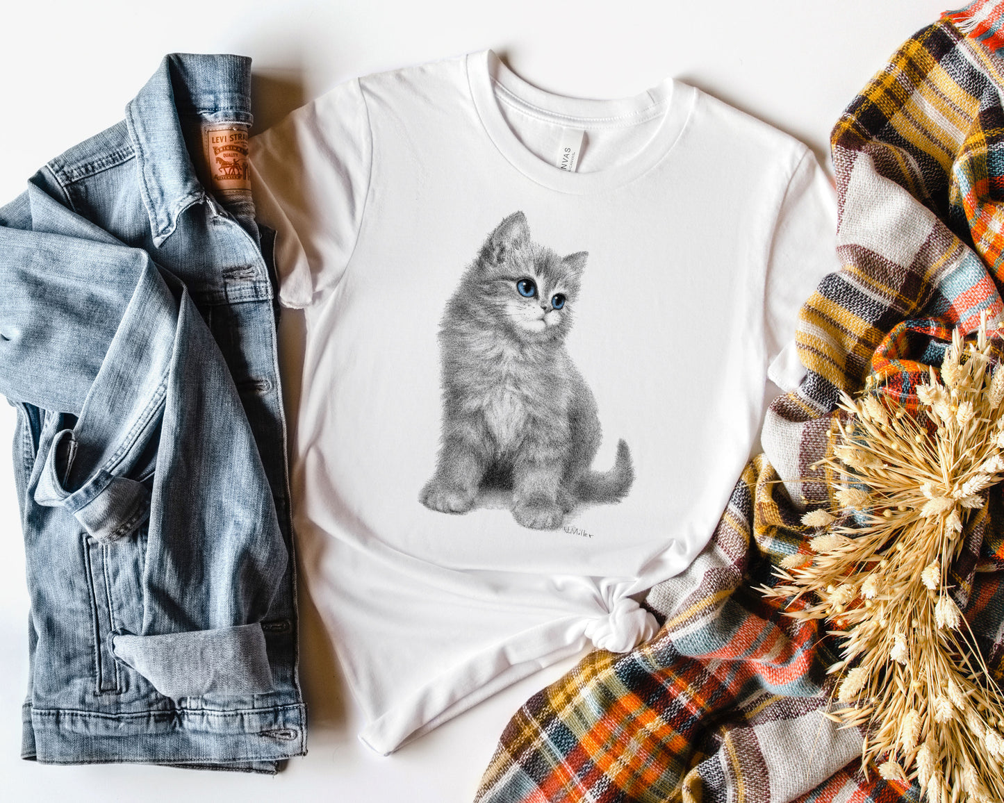 Cat T-Shirt, Blue Eyed Kitten Tee