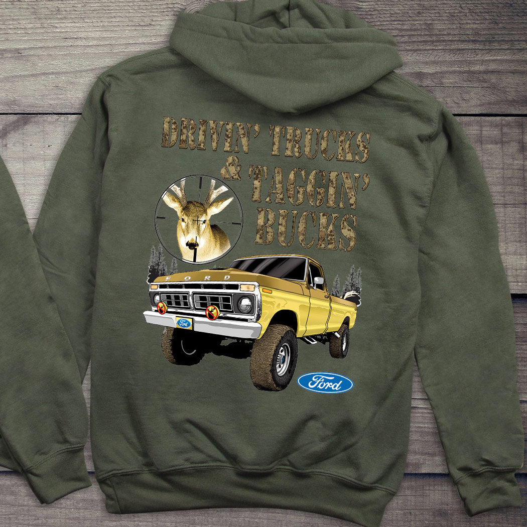 Ford Hoodie, Officially Licensed Ford Taggin' Hooded Sweatshirt