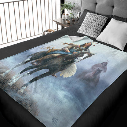 50" X 60" As The Buffalo Leave Plush Minky Blanket