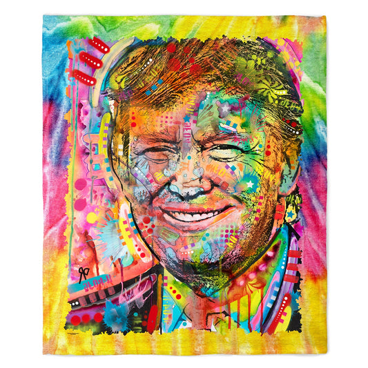 Colorful Trump 50" x 60" Fleece Blanket