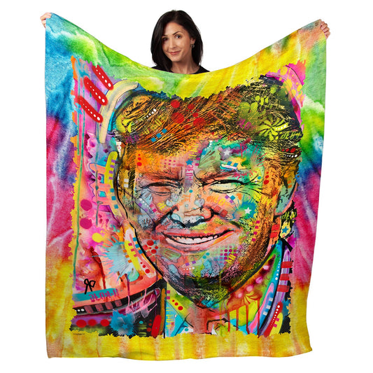 50" x 60" Colorful Trump Plush Minky Blanket