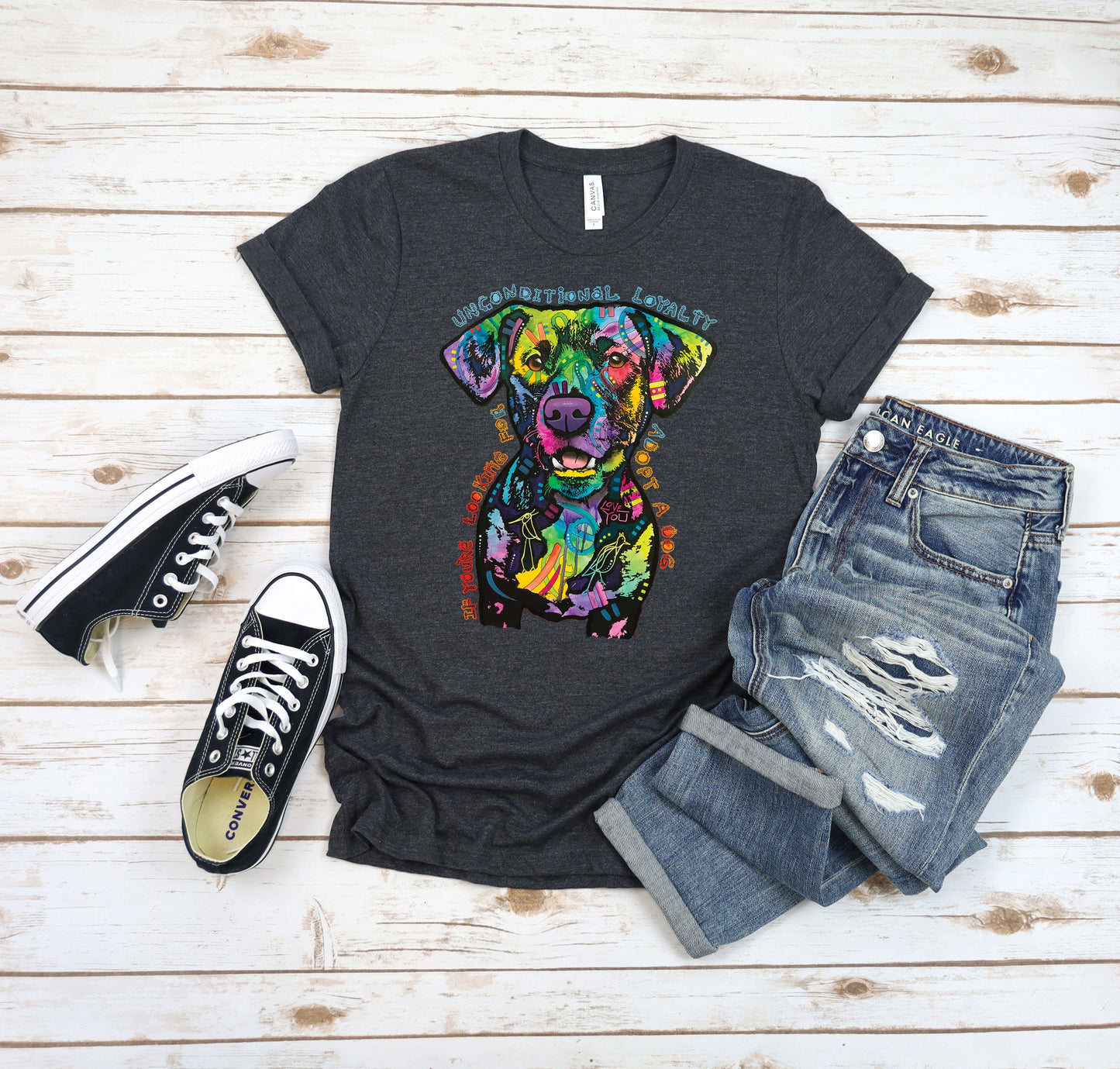 Neon Unconditional Loyalty Dog Breed T-shirt