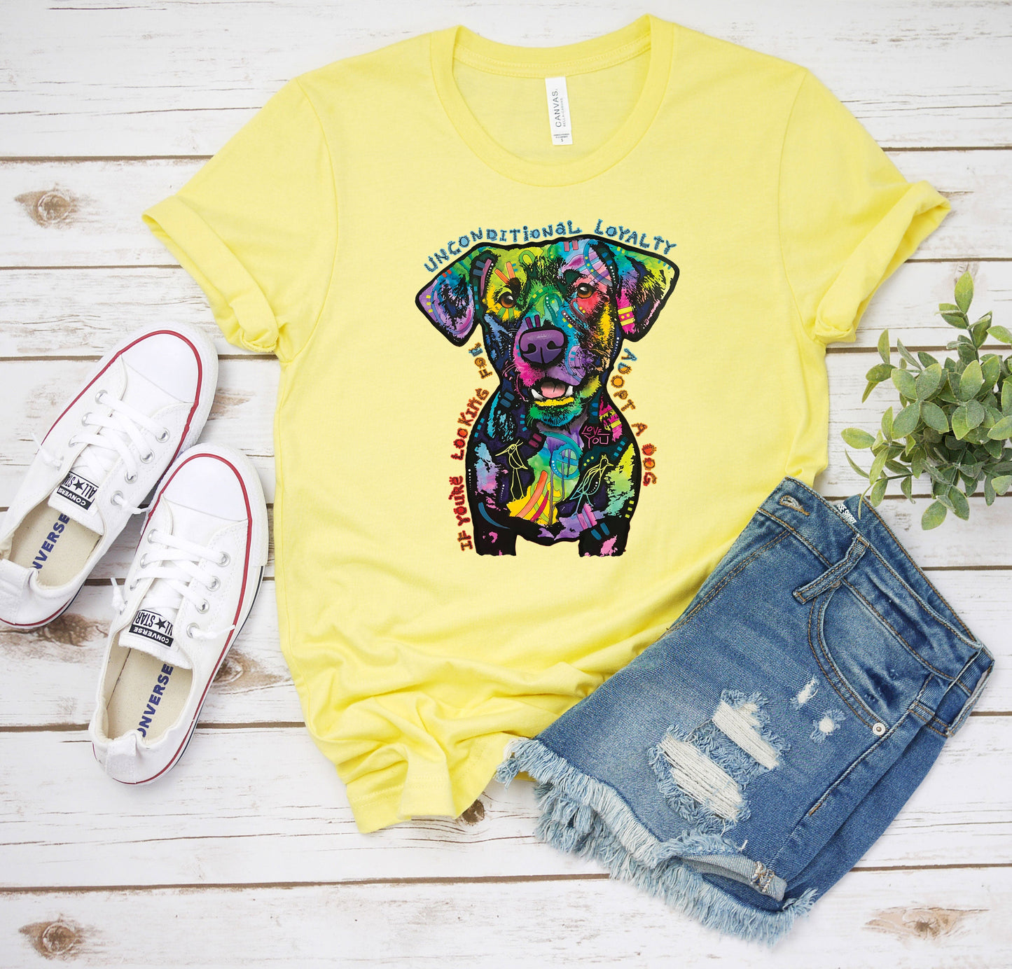Neon Unconditional Loyalty Dog Breed T-shirt