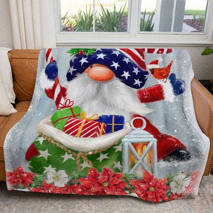 50" x 60" Christmas Gnome Plush Minky Blanket