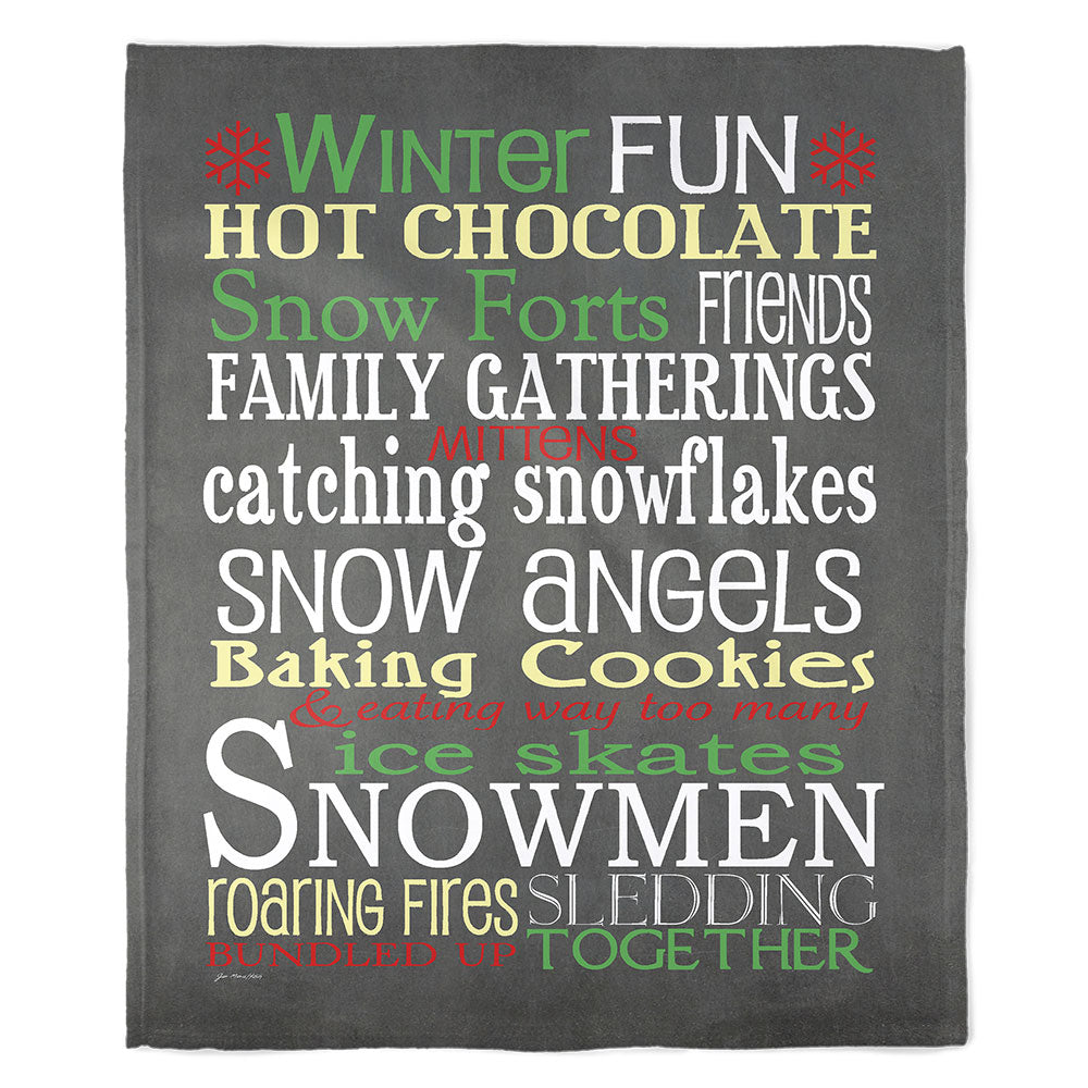 50" x 60" Winter Fun Plush Minky Blanket