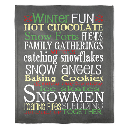 50" x 60" Winter Fun Plush Minky Blanket