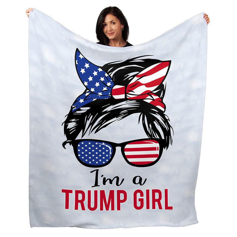 50" x 60" I'm A Trump Girl Plush Minky Blanket