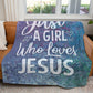 50" x 60" Just a Girl Who Loves Jesus Plush Minky Blanket