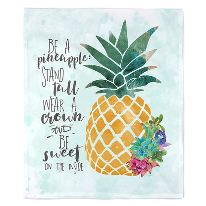 50" x 60" Be A Pineapple Plush Minky Blanket