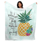 50" x 60" Be A Pineapple Plush Minky Blanket