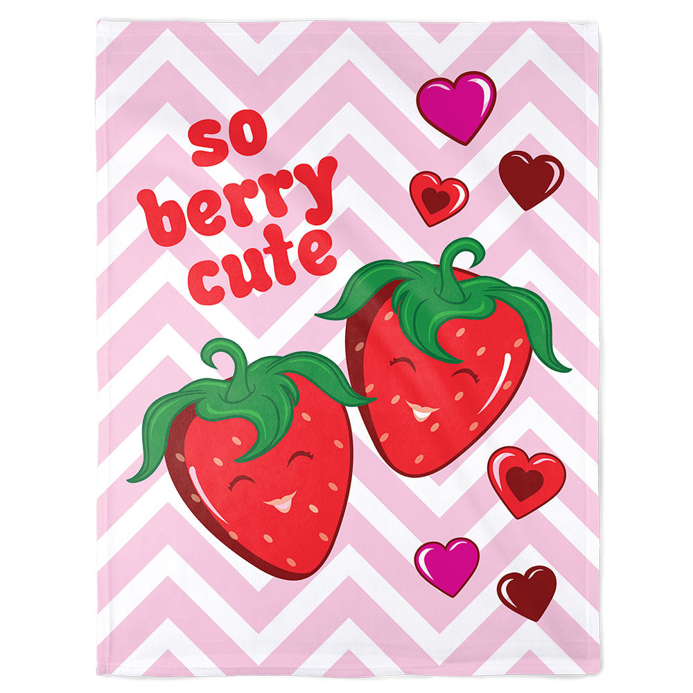 30" x 40" Berry Cute Baby Minky Blanket