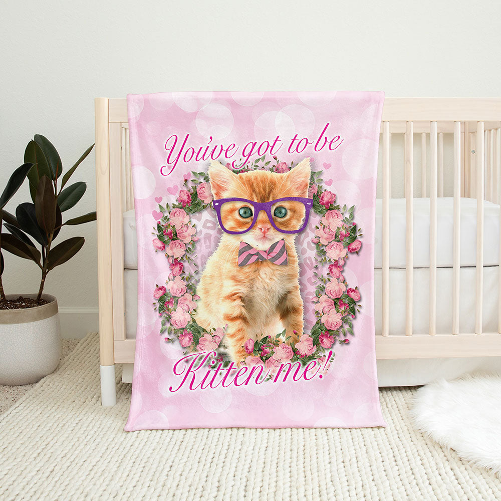 30" x 40" Kitten Me Baby Minky Blanket