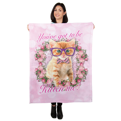 30" x 40" Kitten Me Baby Minky Blanket