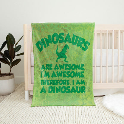 30" x 40" Dinosaurs Baby Minky Blanket