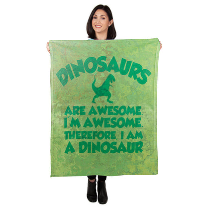 30" x 40" Dinosaurs Baby Minky Blanket