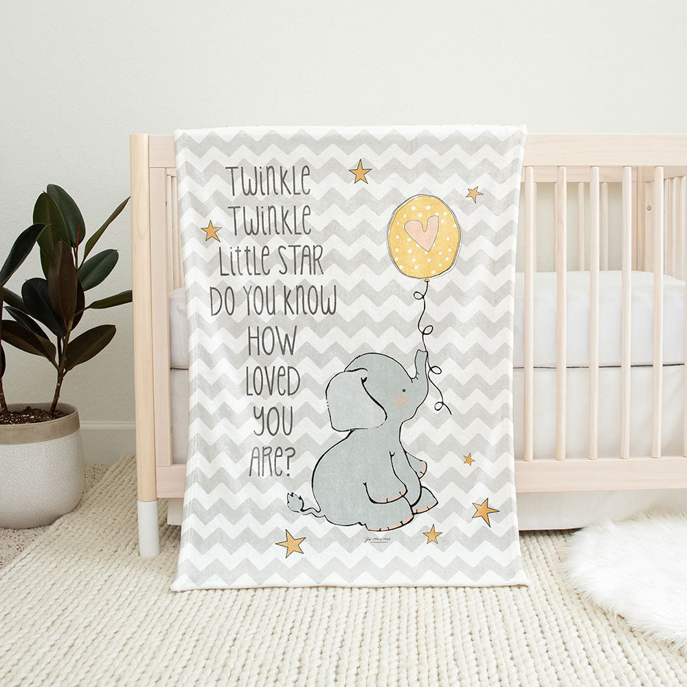 30" x 40" Twinkle Loved Baby Minky Blanket