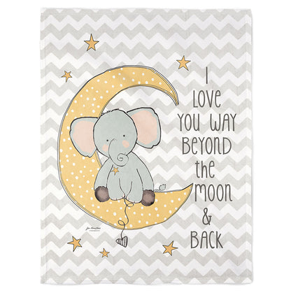 30" x 40" Beyond the Moon Baby Minky Blanket