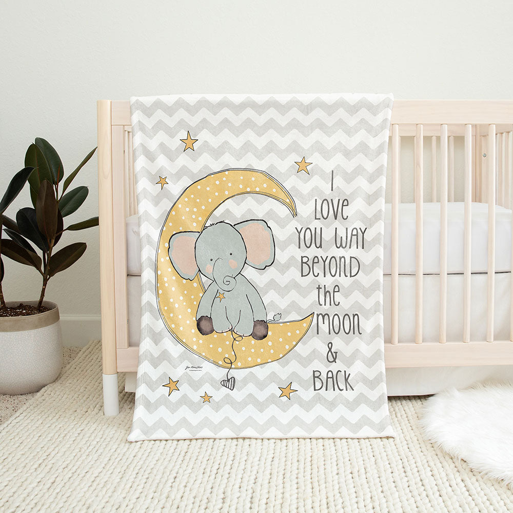 30" x 40" Beyond the Moon Baby Minky Blanket