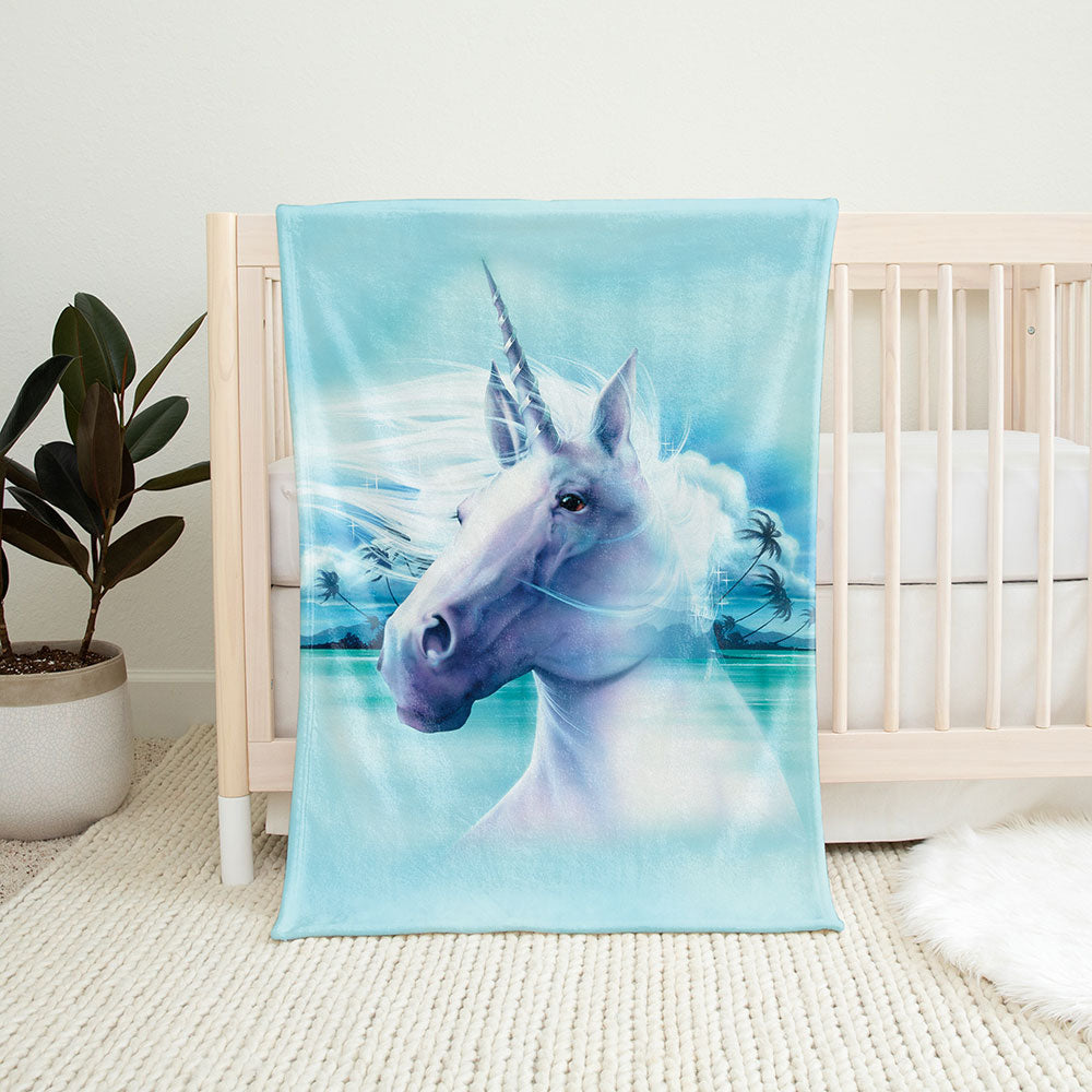 30" x 40" Unicorn Baby Minky Blanket