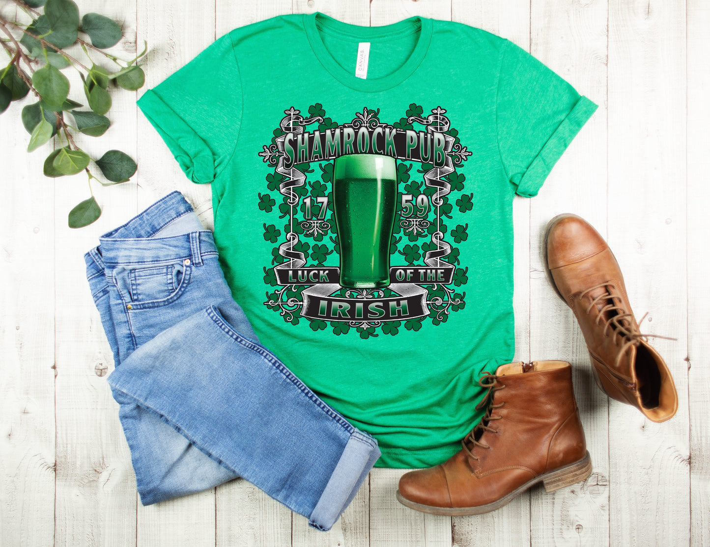 St. Patrick's Day T-Shirt, Shamrock Pub Tee Shirt