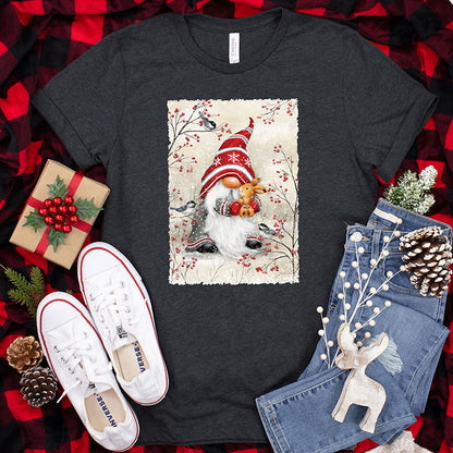 Gnome Hugging Rabbit Tee