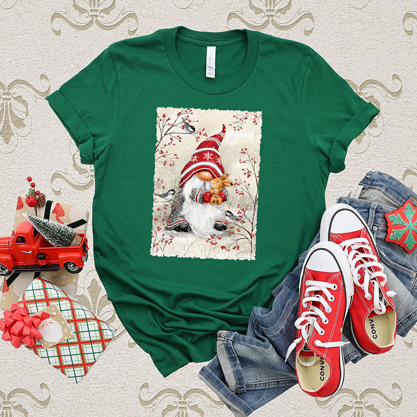 Gnome Hugging Rabbit Tee