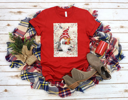 Gnome Hugging Rabbit Tee