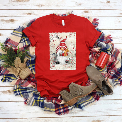 Gnome Hugging Rabbit Tee