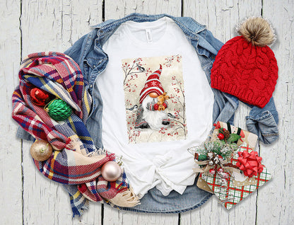 Gnome Hugging Rabbit Tee