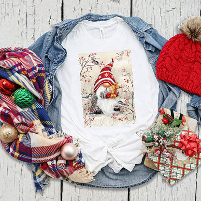 Gnome Hugging Rabbit Tee