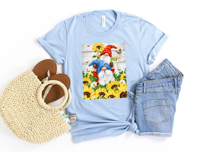 Gnomes With Sunflowers Tee