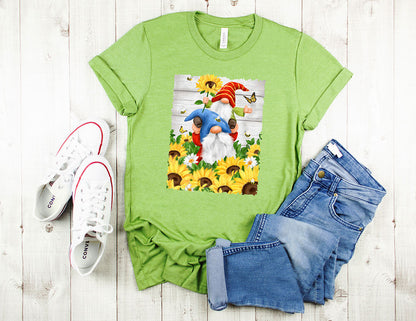 Gnomes With Sunflowers Tee