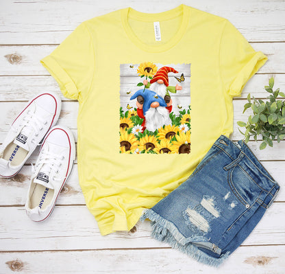 Gnomes With Sunflowers Tee