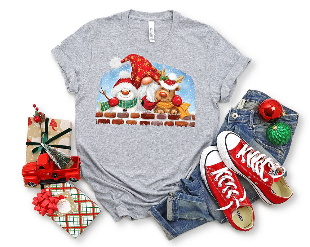 Gnome With Winter Friends Tee