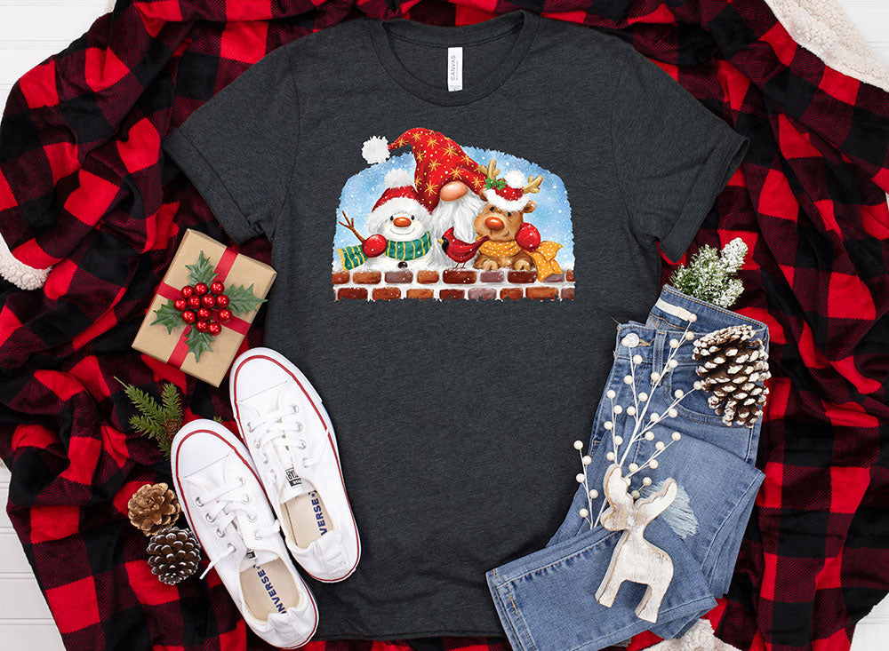 Gnome With Winter Friends Tee