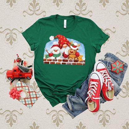 Gnome With Winter Friends Tee