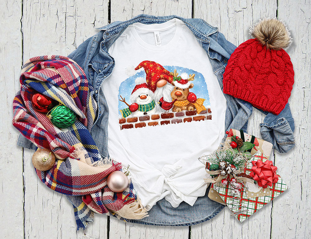 Gnome With Winter Friends Tee