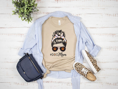 Dog Mom Bun T-shirt