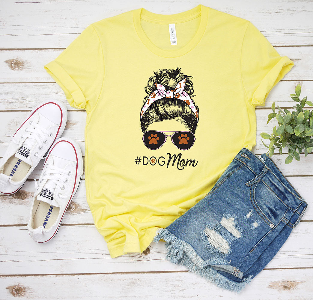 Dog Mom Bun T-shirt