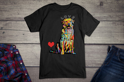 Neon Love Golden Dog Breed T-shirt