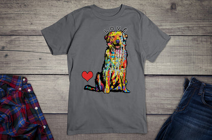 Neon Love Golden Dog Breed T-shirt