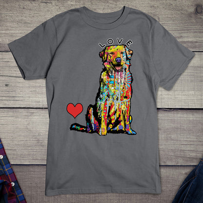 Neon Love Golden Dog Breed T-shirt