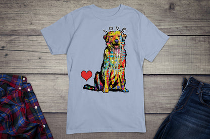 Neon Love Golden Dog Breed T-shirt