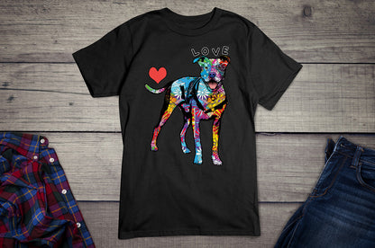 Neon Love Pitbull Dog Breed T-shirt